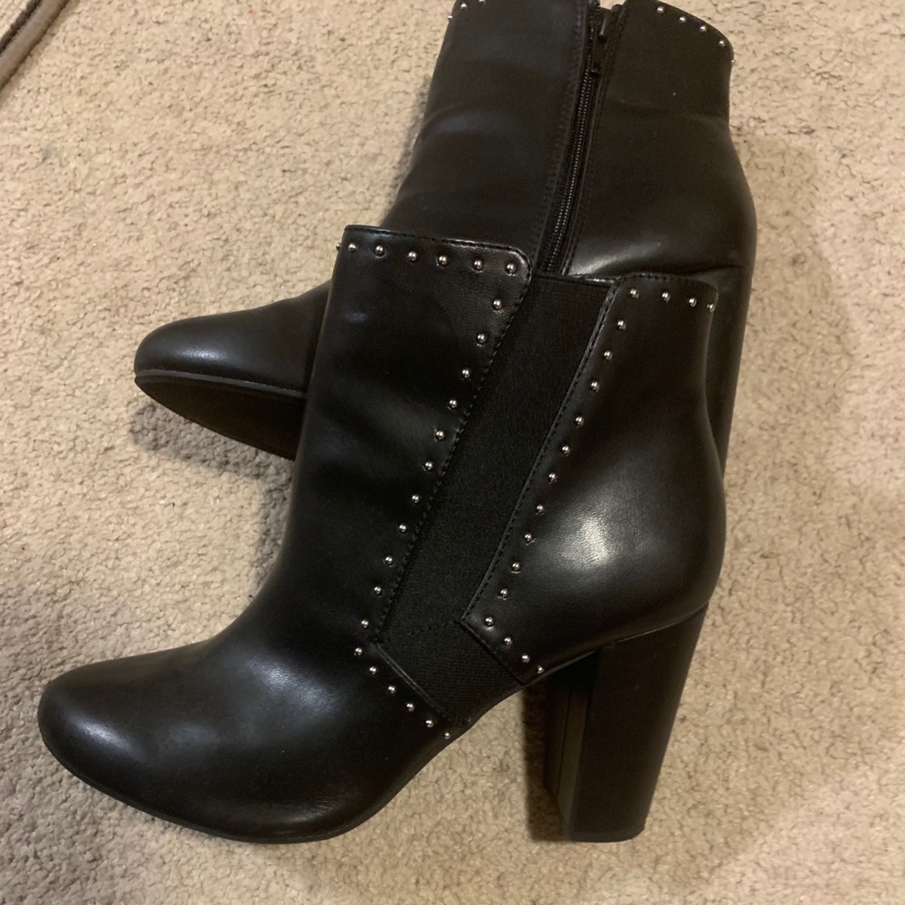 Lane Bryant Black stoned boots